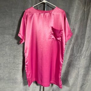 VINTAGE Oversized Satin Pink Night Shirt/Dress Lounge